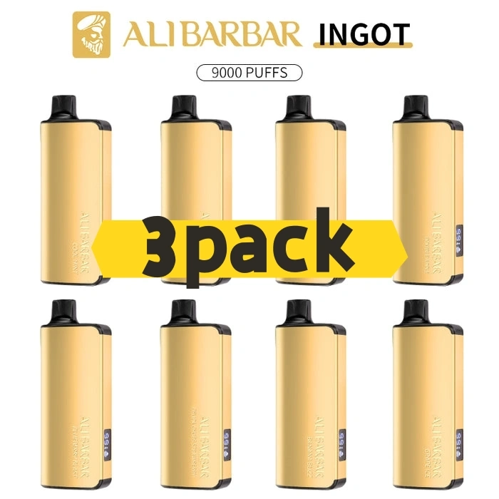 alibarbar vape ニコチン ALIBARBAR INGOT 9000 Puffs 3パック